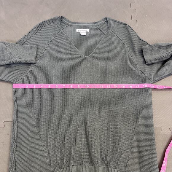Athleta Hanover V Neck Sweater Gray Merino Wool Blend Women’s Size Small Charity - Picture 6 of 9